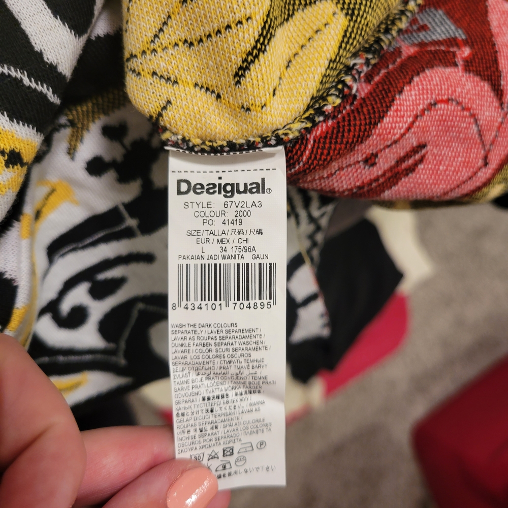 Desigual Red and Black Patterned Dress - Picture 5 of 5